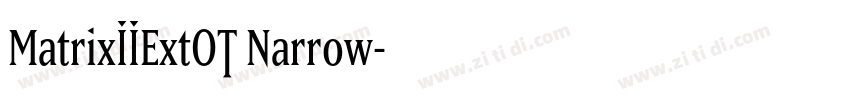 MatrixIIExtOT Narrow字体转换